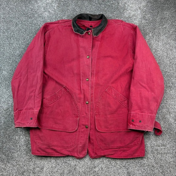 Woolrich Jackets & Blazers - Woolrich Crimson Utility Jacket with Black Collar